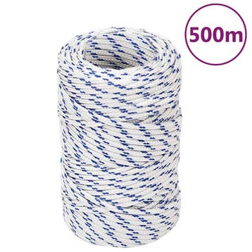vidaXL Boot touw 2 mm 500 m polypropyleen wit, Verzenden, Nieuw