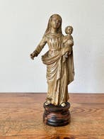 sculptuur, Maria met kind Jezus - 26 cm - Hout, Antiek en Kunst
