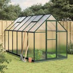 vidaXL Tuinkas met basisframe 334x169x202 cm aluminium groen, Verzenden