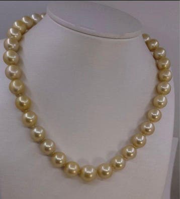 Collier Plaqué or, Métal Perle - Perle