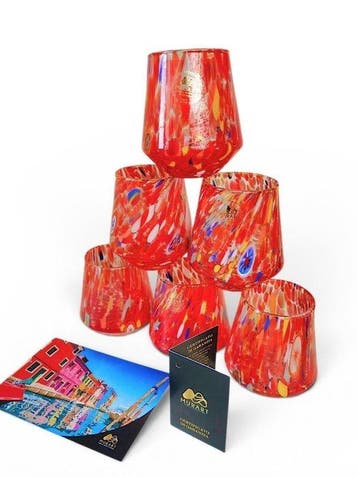 MurArt - MurArt - Drinkset (6) - Glas - Murrine Millefiori