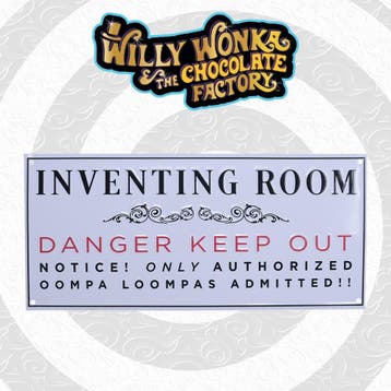 Willy Wonka & the Chocolate Factory Tin Sign Inventing Room, Ophalen of Verzenden, Nieuw