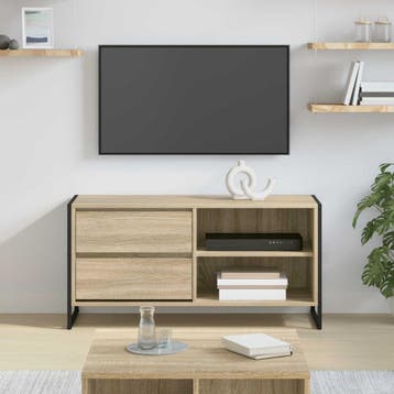 vidaXL TV Kast 100 x 36 x 49,5 cm Sonoma Eiken Bewerkt hout, Verzenden, Nieuw