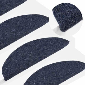 vidaXL Trapmatten zelfklevend 30 st 56x17x3 cm blauw, Doe-het-zelf en Bouw, Ladders en Trappen, Verzenden, Nieuw