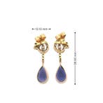 Oorbellen - 18 karaat Geel goud - 4.77ct. tw. Tanzaniet -, Nieuw