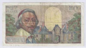1 000 Francs France Fay 42/21 1000 Francs Richelieu 05/07..., Verzenden