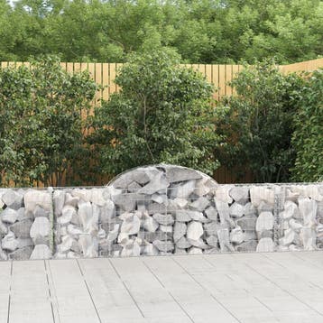 vidaXL Schanskorven 6 st gewelfd 200x30x60/80 cm, Jardin & Terrasse, Verzenden