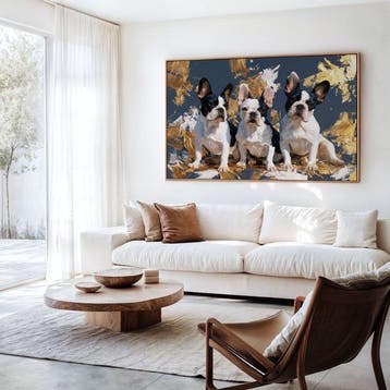 Iconica - Frenchies in Gold - unique 1/1 XXL (100 x 150 cm)