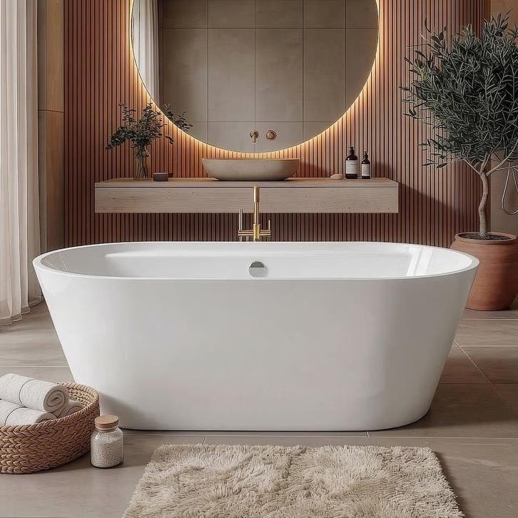 Ligbad Alco 170 x 85 x 60 cm Vrijstaand Bad wit, Doe-het-zelf en Bouw, Sanitair, Nieuw, Verzenden