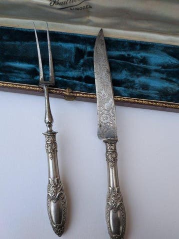 Couverts de service à salade (2) - Argent - 1850-1900 -
