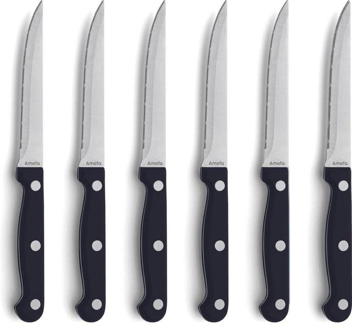Amefa Steakmessenset 6-delig — zo goed als nieuw, Maison & Meubles, Cuisine | Ustensiles de cuisine, Envoi