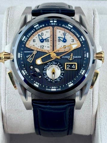 Ulysse Nardin - Sonata Streamline Alarm, GMT Dual Time Big, Nieuw