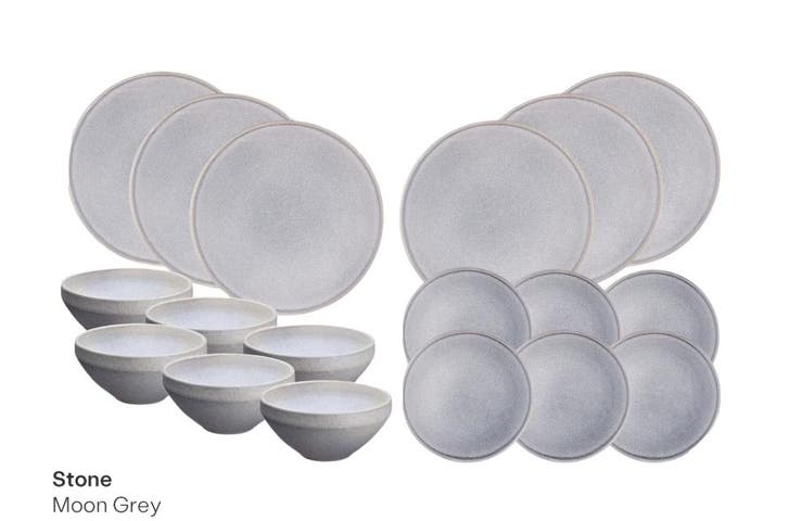 2dekans | Bjorn Servies - The Essentials Service STONE - 18, Maison & Meubles, Cuisine | Vaisselle, Enlèvement ou Envoi