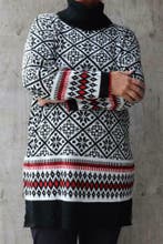 Trui Mat fashion lang inbrei motief maat 50/52/54, Verzenden, Nieuw