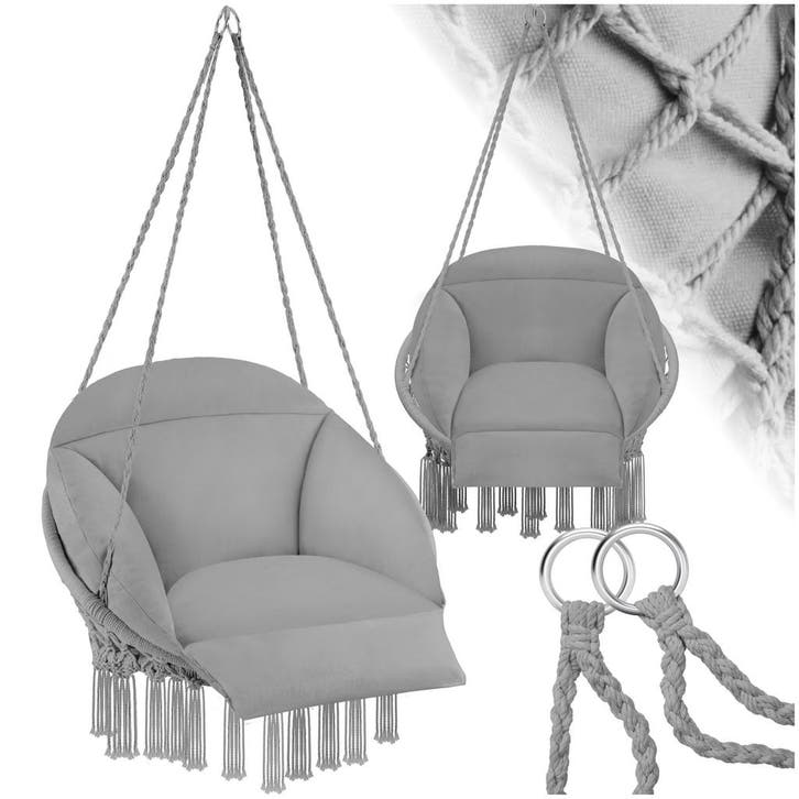 Hangstoel Samira - grijs, Tuin en Terras, Overige Tuin en Terras, Verzenden