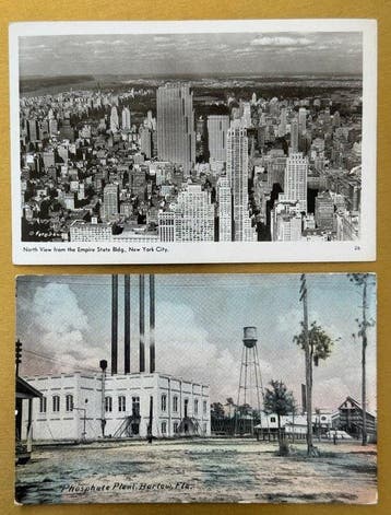 États-Unis - Ville et paysages - Gros lot de cartes postales