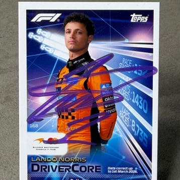 Mclaren - Topps 168 Driver Core Norris Signed Car - Lando, Verzamelen, Nieuw
