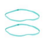Haarband Sport 1cm - Elastiek - Anti-slip - Aqua Blauw - Set, Nieuw