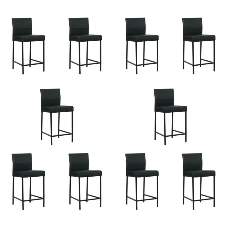 Set van 10 Leren barkrukken Bright laag - Hermes Nero, Huis en Inrichting, Barkrukken, Nieuw, 1 kruk, Leer, 90 cm of meer, Ophalen of Verzenden