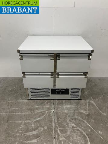 Table de travail réfrigérée Ecofrost en acier inoxydable, 4, Verzenden