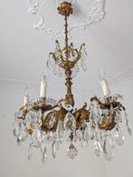 Lustre - Cristal - Bronze et or, Antiquités & Art