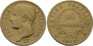40 Francs 1812 A Frankreich Napoleon I 1804-1814, 1815, Timbres & Monnaies, Verzenden