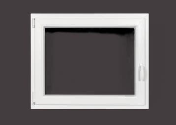 PVC raam draaikiep b100xh90 cm Wit, Gevelraam of Ruit, 80 tot 120 cm, 80 tot 120 cm, Nieuw