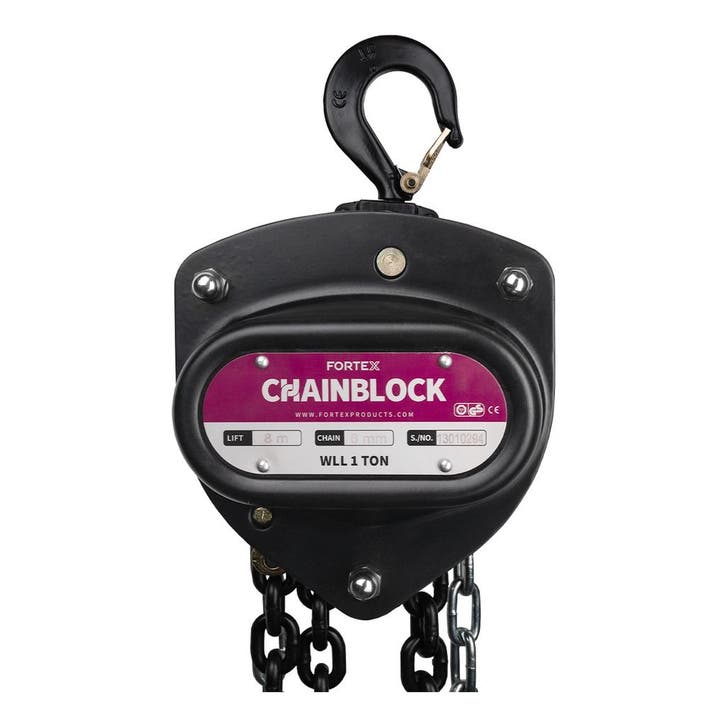 4× FORTEX Chain Block PRO MKII 1 ton - 8 meter - handtakel, Muziek en Instrumenten, Licht en Laser, Verzenden