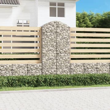 vidaXL Schanskorf gewelfd 100x50x200/220 cm gegalvaniseerd, Verzenden