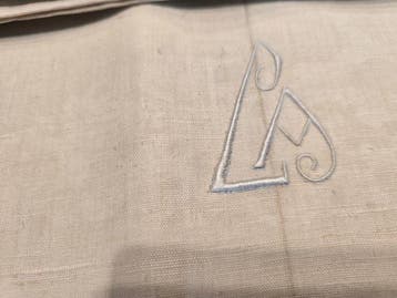 Drap de lit (4) - 260 cm - 145 cm - anciens trousseaux, Antiek en Kunst