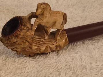Wien - Pferd - Meerschuim pijp - Meerschaum-Bernstein