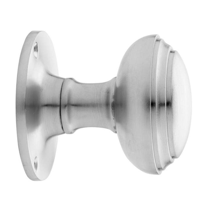 Vaste ronde deurknop 55mm in mat nikkel - voor binnen en..., Doe-het-zelf en Bouw, Hang- en Sluitwerk, Overige typen, Nieuw, Koper of Messing