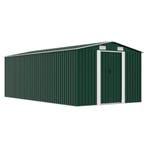 vidaXL Tuinschuur 257x489x181 cm metaal groen, Tuin en Terras, Verzenden, Nieuw