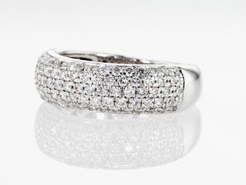 Ring - 18 karaat Witgoud - 1.05ct. tw. Diamant (Natuurlijk), Handtassen en Accessoires, Nieuw