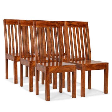 vidaXL Eetkamerstoelen 6 st massief hout modern, Verzenden, Nieuw
