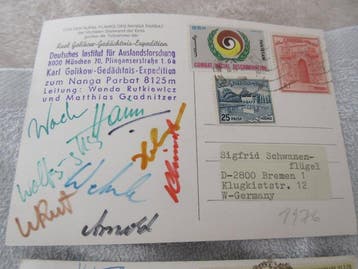 wereld - Bevat de originele handtekening van de, Gestempeld