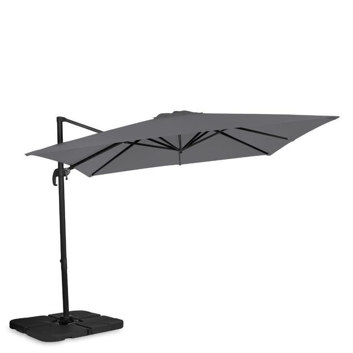 Zweefparasol Pisogne 300x300cm – Premium parasol – Grijs |, Tuin en Terras, Parasols, Nieuw, Verzenden