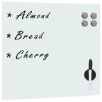 vidaXL Magneetbord voor aan de wand 50x50 cm glas, Verzenden, Nieuw in verpakking