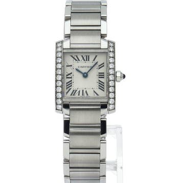 Cartier - Tank Française SM Diamond Bezel - W4TA0008 - Dames