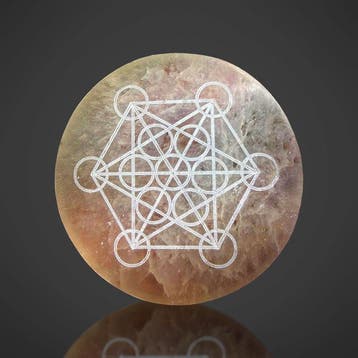 Seleniet Chakra-healingset – Hart, Bol, Kom, Gegraveerde, Verzamelen