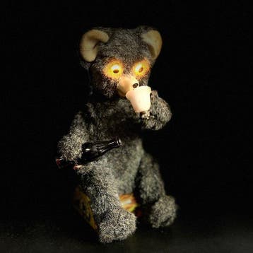 Alps - Blikken speelgoedfiguur - ALPS Picnic Bear Rare,, Antiek en Kunst