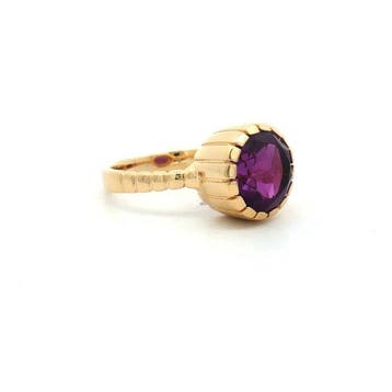 Zonder minimumprijs - Ring Zilver - 3.30ct. tw. Amethist -, Nieuw