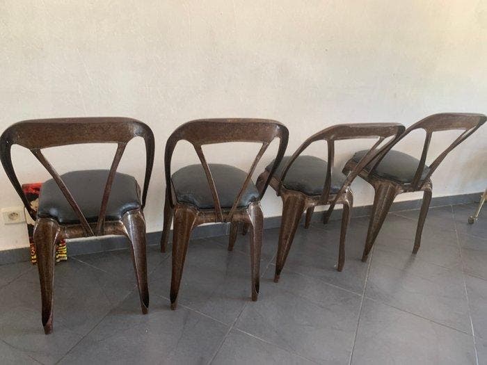 Tolix - Xavier Pauchard - Chaise (4) - t 4 - Acier - 4, Antiek en Kunst, Antiek | Meubels | Stoelen en Sofa's