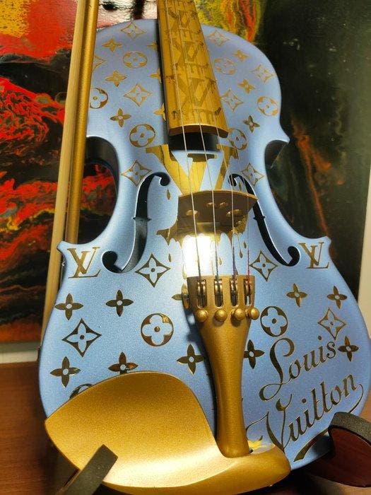 fp pop art - Louis vuitton Violon et Capsule 60cm Bleu, Antiquités & Art, Art | Objets design