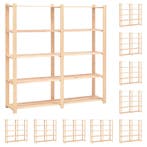 vidaXL Opbergrekken 5-laags 10 st 170x38x170 cm grenenhout, Verzenden, Nieuw