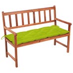 vidaXL Tuinbank met kussen 120 cm massief acaciahout, Tuin en Terras, Verzenden, Nieuw