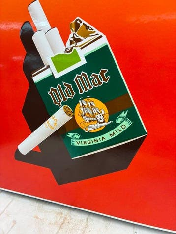 Old Mac Virginia Mild – Klassieke Tabaksreclame – Emaille