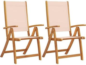 set van 2 Tuinstoelen - houten stoelen - opklapbaar -, Verzenden, Nieuw