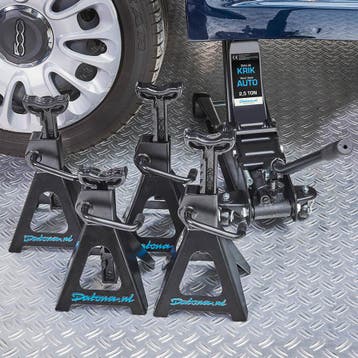 Datona Autokrik laag model 2,5 ton met vier assteunen 3 ton, Auto diversen, Krikken, Ophalen of Verzenden, Nieuw