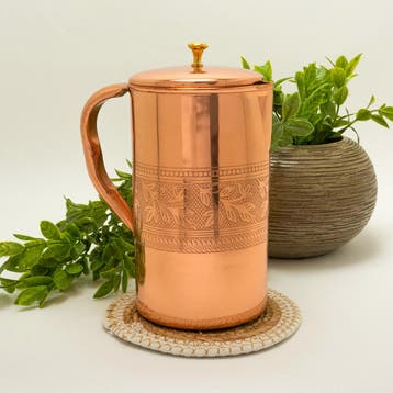 Puur Koperen Kan Bloempatroon - 1,5 liter, Ophalen of Verzenden, Nieuw